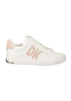 DKNY Women's Abeni Court Lace Up Sneaker In White/blush