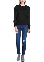 DKNY Womens Bishop Sleeve Crewneck Pullover Sweater