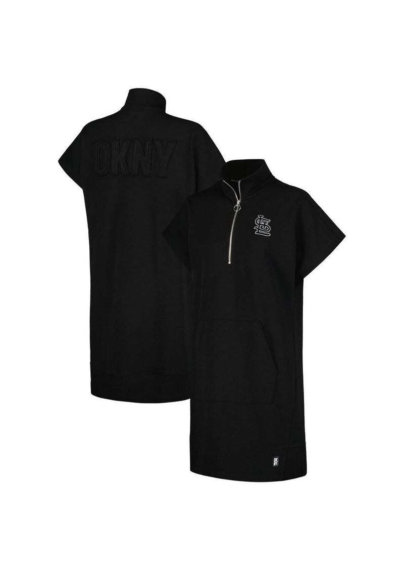 Women's Dkny Sport Black St. Louis Cardinals Emily Quarter-Zip Sneaker Dress - Black