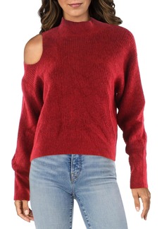 DKNY Womens Knit Cut-Out Mock Turtleneck Sweater