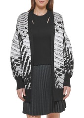 DKNY Womens Knit Metallic Cardigan Sweater