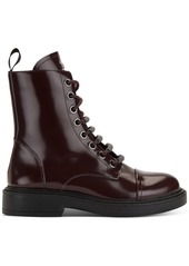 DKNY Women's Malaya Lace-Up Combat Booties - Bordeaux