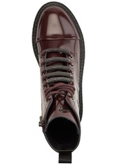 DKNY Women's Malaya Lace-Up Combat Booties - Bordeaux