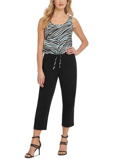 DKNY Womens Printed Party Jumpsuit