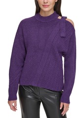 DKNY Womens Ribbed Pullover Sweater