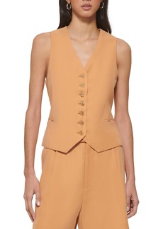DKNY Womens V Neck Sleeveless Suit Vest
