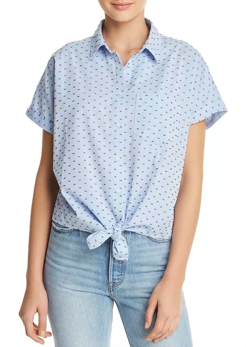 DL 1961 Chrystie Top In Blue Dotted