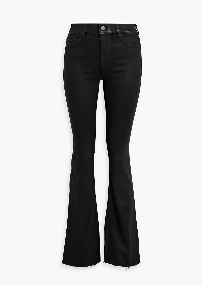 DL 1961 DL1961 - Bridget coated high-rise bootcut jeans - Black - 24