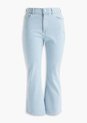 DL 1961 DL1961 - Bridget striped high-rise kick-flare jeans - Blue - 30