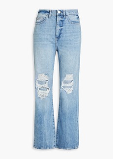DL 1961 DL1961 - Emilie distressed high-rise straight-leg jeans - Blue - 24