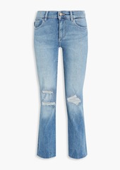 DL 1961 DL1961 - Mara cropped distressed mid-rise slim-leg jeans - Blue - 28