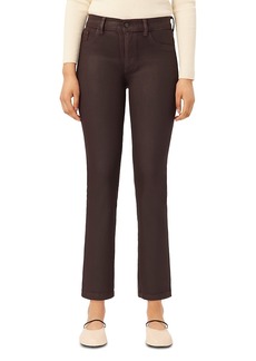 DL 1961 DL1961 Mara Mid Rise Ankle Straight Jeans in Aubergine