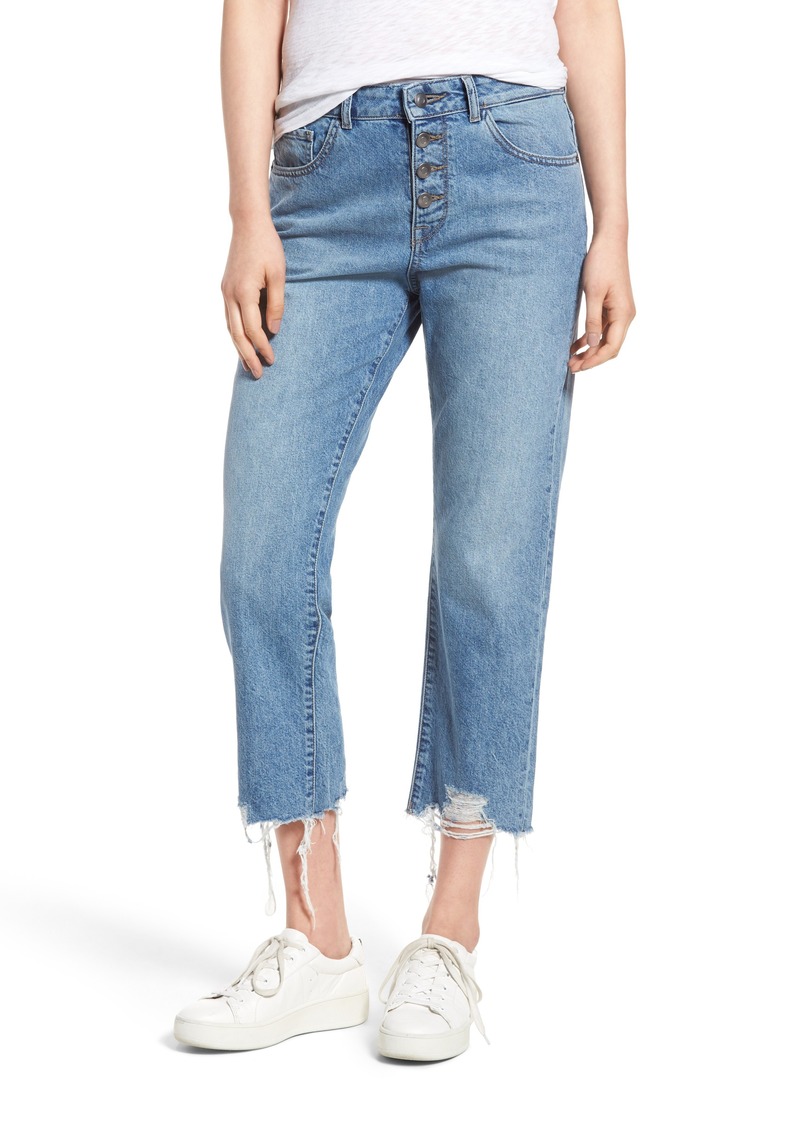 DL 1961 DL1961 Patti High Waist Crop Straight Leg Jeans (Vibrant) | Denim