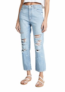 DL 1961 DL1961 Women Jerry High Rise Vintage Straight Fit Jeans