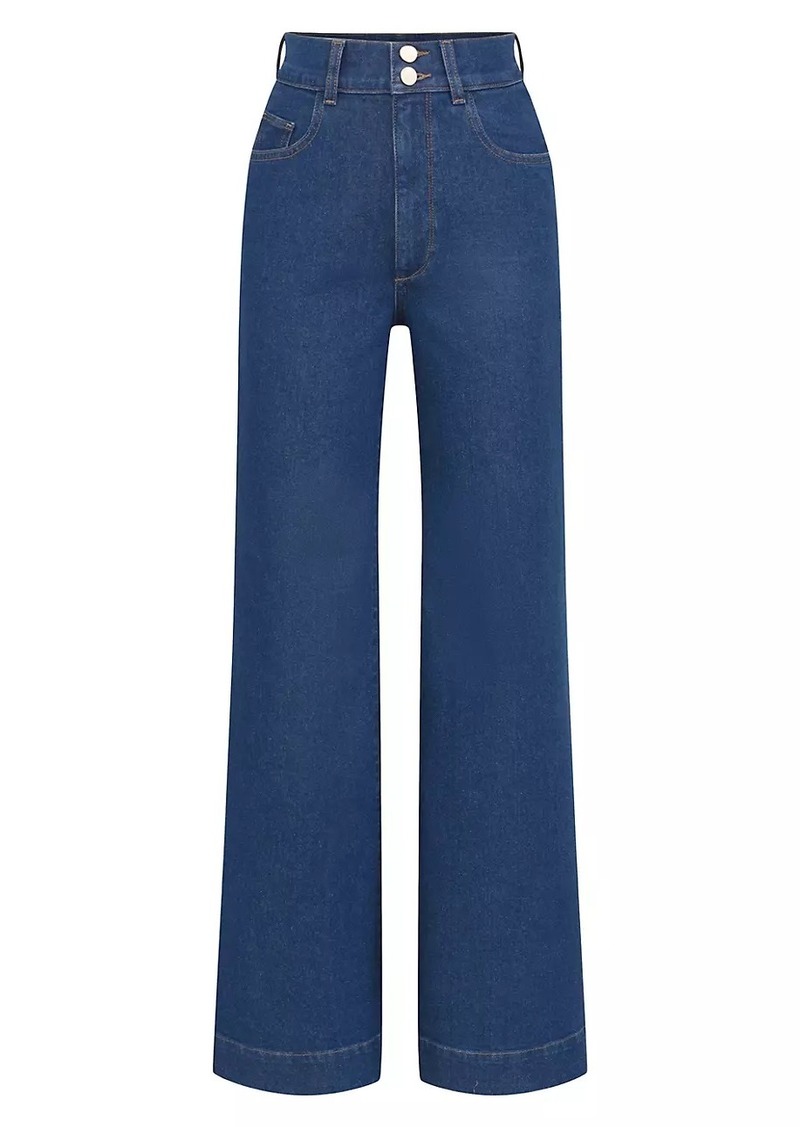 DL 1961 Hepburn Wide Leg High Rise Crop Jeans