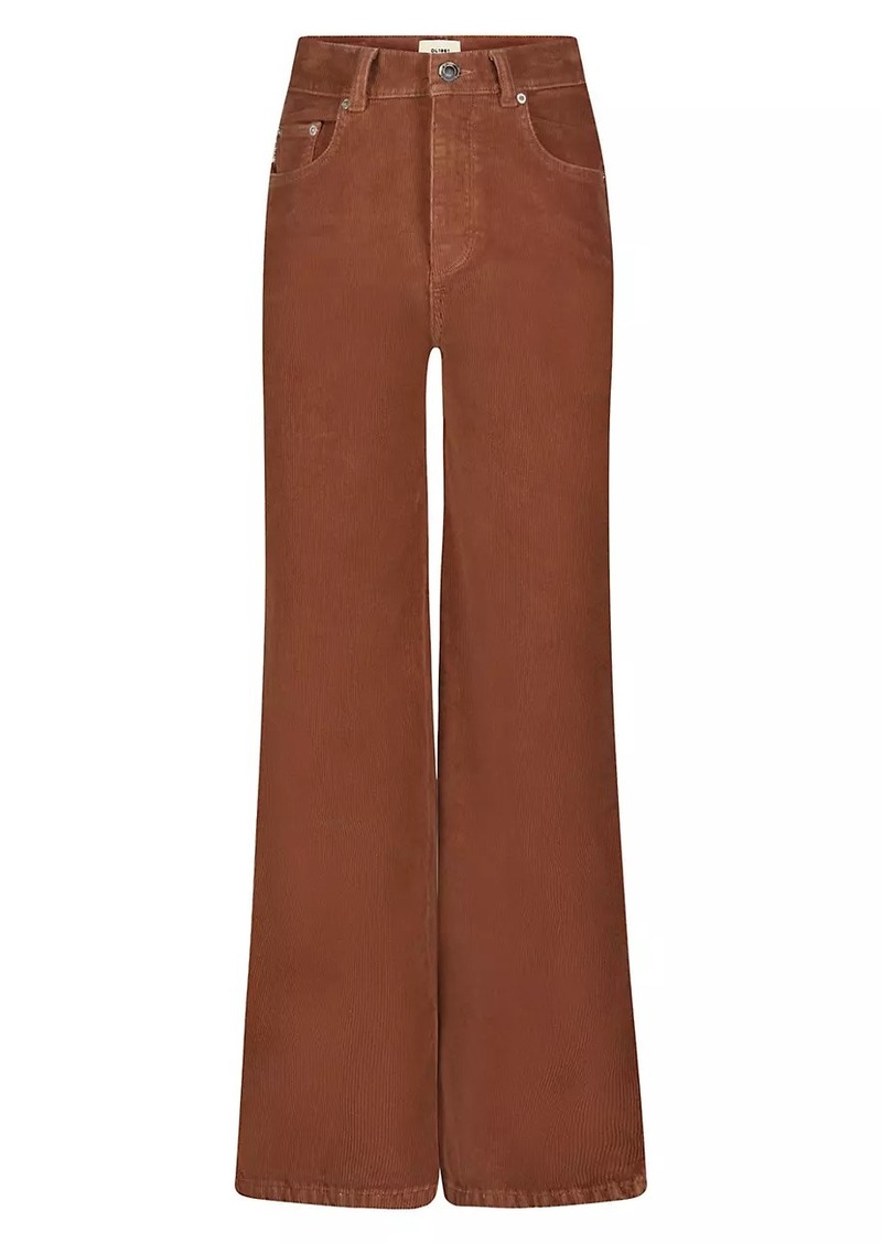 DL 1961 Hepburn Wide Leg High Rise Corduroy Jeans