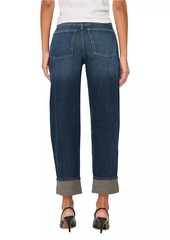 DL 1961 Thea Boyfriend Relaxed Tapered Bluffview Cuffed Jeans