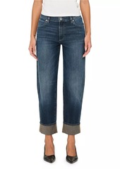 DL 1961 Thea Boyfriend Relaxed Tapered Bluffview Cuffed Jeans