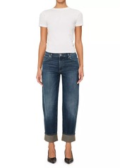 DL 1961 Thea Boyfriend Relaxed Tapered Bluffview Cuffed Jeans