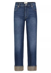 DL 1961 Thea Boyfriend Relaxed Tapered Bluffview Cuffed Jeans