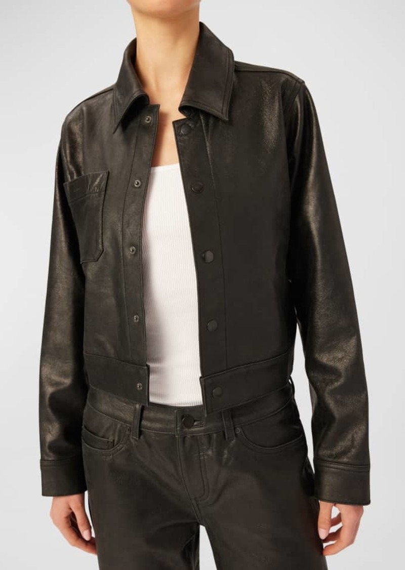 DL 1961 Tilda Metallic Leather Jacket