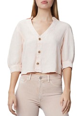 DL 1961 Womens Linen Button-Down Blouse