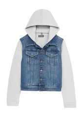 DL1961 Kids' Manning Mixed Media Jacket in North Sea Mixed at Nordstrom