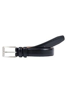 Dockers Leather Dress Men's Belt with Double Belt Loop - Black