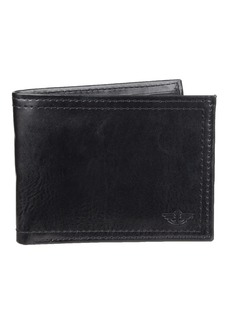 Dockers Men's Bifold Leather Wallet-Thin Slimfold Extra Capacity