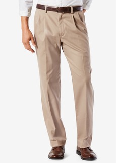 Dockers Men's Big & Tall Easy Classic Pleated Fit Khaki Stretch Pants - Dark Beige