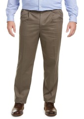 Dockers Men's Big & Tall Signature Lux Cotton Classic Fit Pleated Creased Stretch Khaki Pants