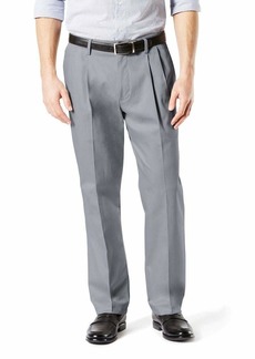 Dockers Men's Classic Fit Signature Khaki Lux Cotton Stretch Pants-Pleated (Regular and Big & Tall)