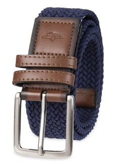 Dockers Men's Casual Everyday Braided Fabric Fully Adjustable Web Belt Navy