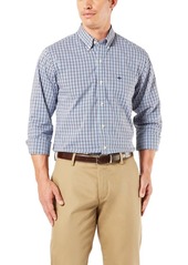 Dockers Men's Classic Fit Long Sleeve Signature Comfort Flex Shirt (Standard and Big & Tall) -Discontinued Pembroke-Tattersall Plaid 2XL Large