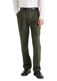 Dockers Men's Classic-Fit Signature Iron-Free Khaki Pleated Pants - Army Green