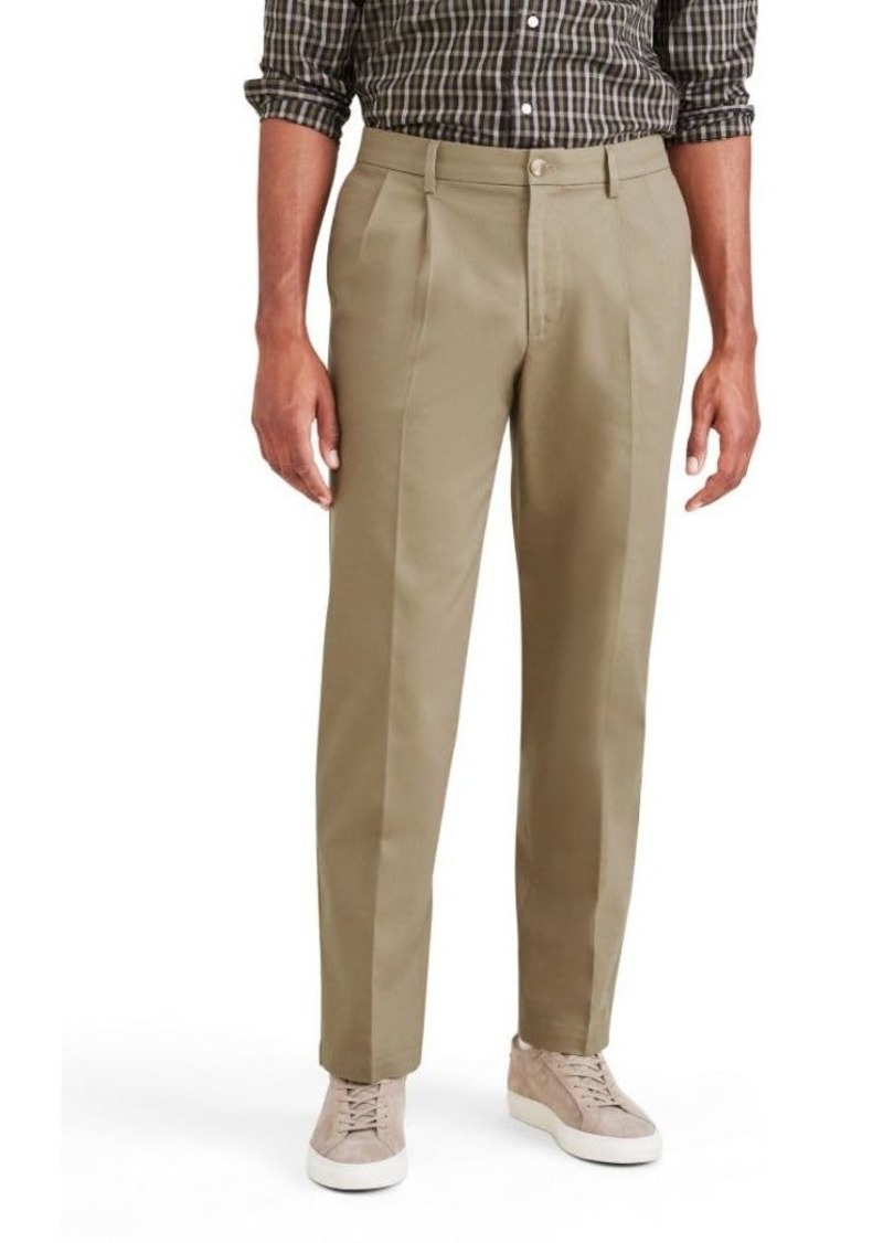 Dockers Men's Classic Fit Signature Iron Free Stain Defender Pants-Pleated (Regular and Big & Tall)