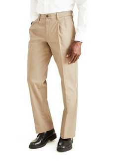 Dockers Men's Classic Fit Signature Khaki Lux Cotton Stretch Pants-Pleated (Regular and Big & Tall)
