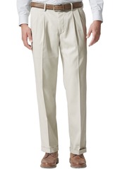 Dockers Men's Comfort Relaxed Pleated Cuffed Fit Khaki Stretch Pants