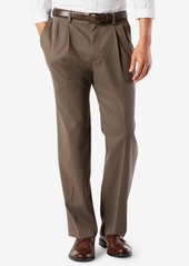 Dockers Men's Easy Classic Pleated Fit Khaki Stretch Pants
