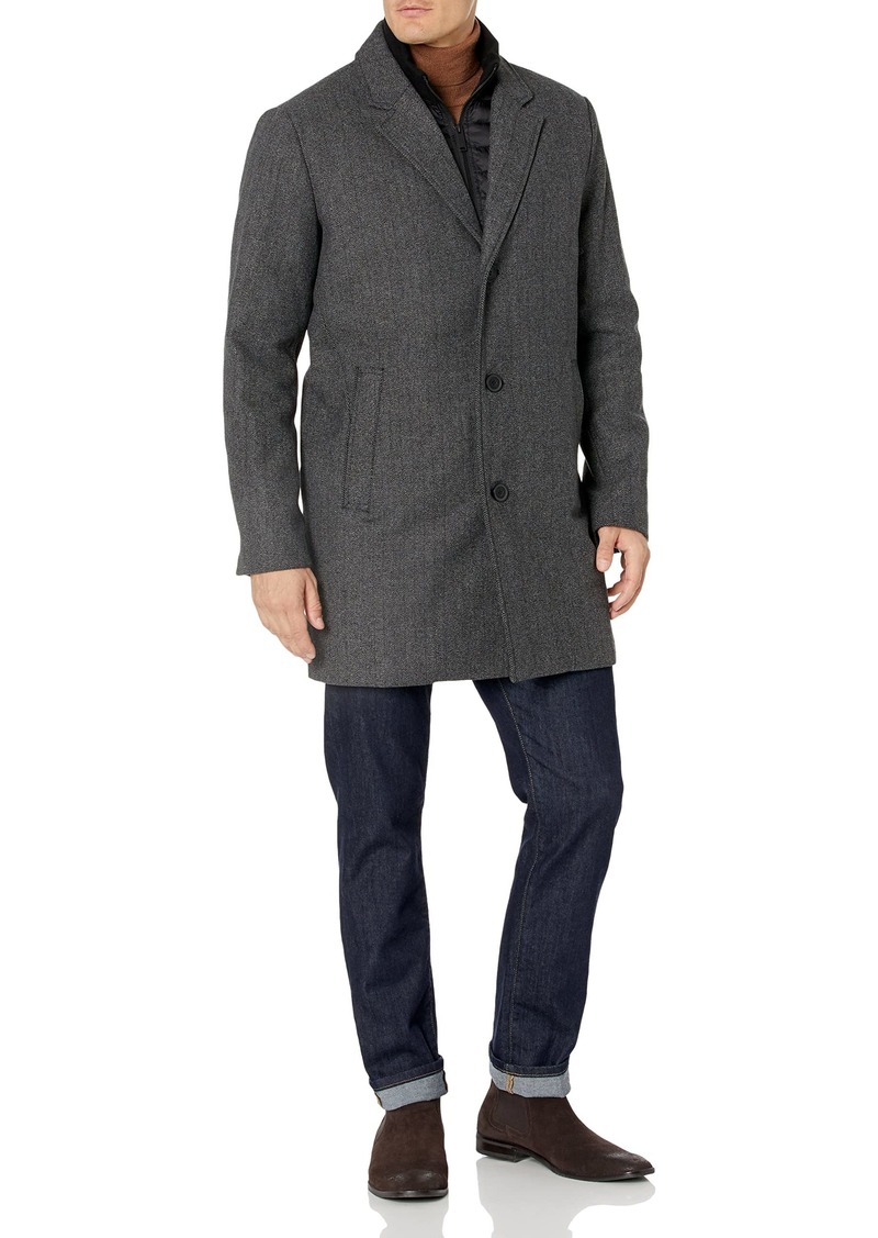 Dockers Men's Big & Tall Henry Wool Blend Top Coat