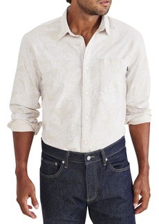 Dockers Men's Leaf Print Long-Sleeve Button-Front Shirt