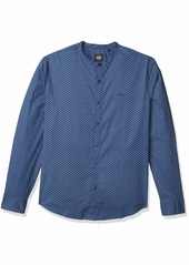 Dockers Men's Long Sleeve Band Collar Button Up Shirt  S