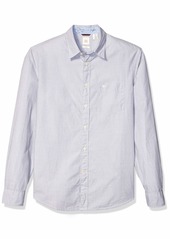 Dockers Men's Long Sleeve Button-Up Perfect Shirt End On Burma Grey S