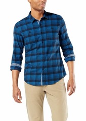 Dockers Men's Long Sleeve Smart Temp Flannel Shirt  M