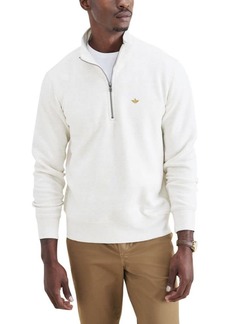 Dockers Men's Regular Fit Long Sleeve 1/4 Zip Fleece Sweatshirt