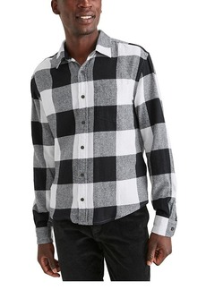 Dockers Men's Regular Fit Long Sleeve One Pocket Shirt Yudell - Mineral Black