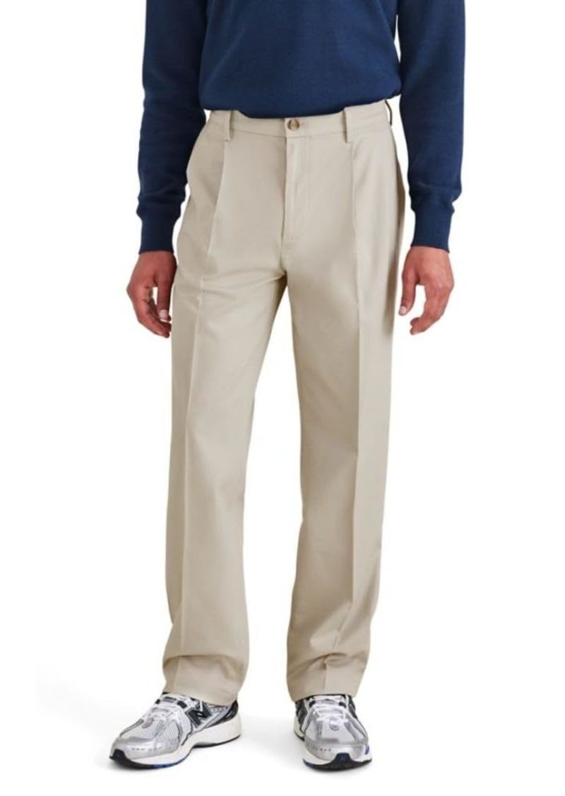 Dockers Men's Relaxed Fit Signature Iron Free Khaki with Stain Defender Pants-Pleated