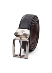 Dockers Men's Reversible Casual Belt with Comfort Stretch-black/cognac Small