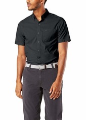 Dockers Men's Short Sleeve Button-Down Comfort Flex Shirt black