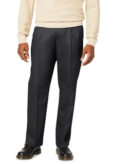 Dockers Men's Signature Relaxed Fit Pleated Iron Free Pants with Stain Defender - Beautiful Black